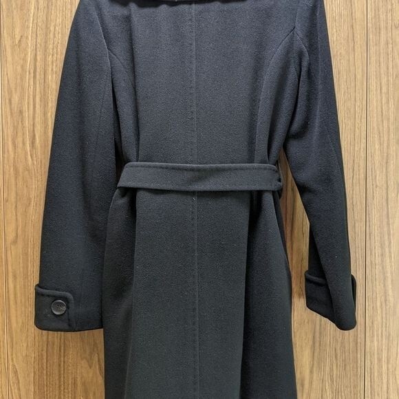 Ellen Tracy double breasted pea coat, shawl collar, accent stitching Size 10 - Picture 3 of 4